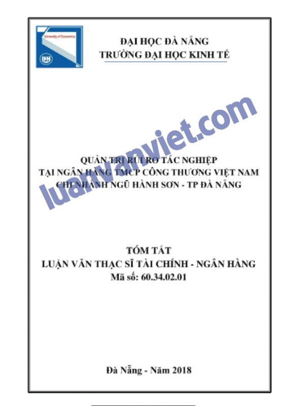 Quản trị rủi ro tác nghiệp tại ngân hàng TMCP công thương Việt Nam chi nhánh Ngũ Hành Sơn